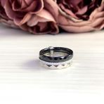 Серебряное кольцо Tiva с керамикой, вес изделия 5,44 гр (2048220) 18.5 размер