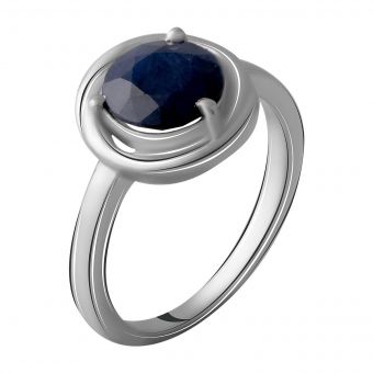 Серебряное кольцо Tiva с натуральным сапфиром 2.267ct, вес изделия 3,55 гр (2057529) 18.5 размер