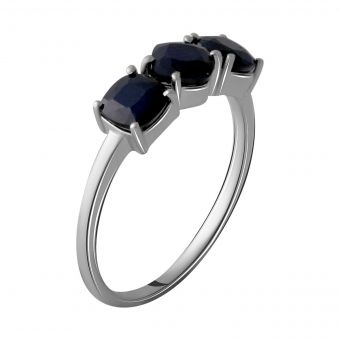 Серебряное кольцо Tiva с натуральным сапфиром 2.025ct, вес изделия 2,14 гр (2057567) 18 размер