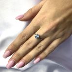 Серебряное кольцо Tiva с натуральным топазом 1.483ct, вес изделия 2,11 гр (2059059) 17.5 размер