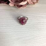 Серебряное кольцо Tiva с натуральным рубином 5.375ct, вес изделия 3,9 гр (2068495) 18 размер