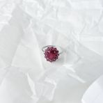 Серебряное кольцо Tiva с натуральным рубином 5.375ct, вес изделия 3,9 гр (2068495) 18 размер