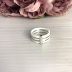 Серебряное кольцо Tiva с керамикой, фианитами, вес изделия 9,03 гр (2070054) 18 размер