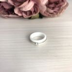 Серебряное кольцо Tiva с керамикой, вес изделия 6,19 гр (2070061) 18.5 размер