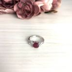 Серебряное кольцо Tiva с натуральным рубином 2.188ct, вес изделия 2,77 гр (2072829) 18 размер