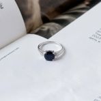 Серебряное кольцо Tiva с натуральным сапфиром 2.124ct, вес изделия 2,94 гр (2098423) 17.5 размер