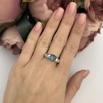 Серебряное кольцо Tiva с мистик топазом 1.7ct, вес изделия 3,34 гр (2100058) 18 размер