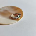 Серебряное кольцо Tiva с натуральным изумрудом 0.1ct, вес изделия 3,23 гр (2106258) 18 размер