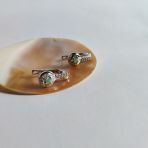 Серебряные серьги Tiva с натуральным изумрудом 0.19ct (2106265) 