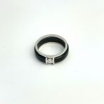 Серебряное кольцо Tiva с керамикой, вес изделия 5,23 гр (2107125) 17.5 размер