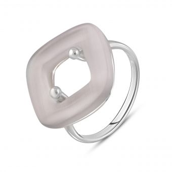 Серебряное кольцо Tiva с натуральным перламутром, вес изделия 4,23 гр (2108481) 18 размер
