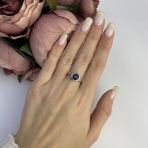 Серебряное кольцо Tiva с натуральным сапфиром 2.375ct, вес изделия 2,95 гр (2112594) 17.5 размер