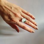 Серебряное кольцо Tiva с натуральным перламутром 2.1ct, вес изделия 3,29 гр (2129189) 17 размер