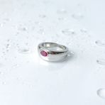 Серебряное кольцо Tiva с натуральным рубином 0.4ct, вес изделия 5,06 гр (2140450) 18 размер
