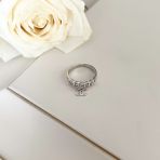 Серебряное кольцо Tiva с без камней, вес изделия 2,95 гр (2143048) 18.5 размер