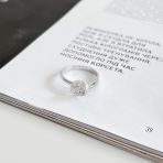 Серебряное кольцо Tiva с фианитами, вес изделия 3,22 гр (2144465) 17 размер