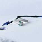 Серебряное кольцо Tiva с фианитами, вес изделия 3,31 гр (2145721) 18 размер