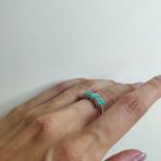 Серебряное кольцо Tiva с натуральным изумрудом 1.306ct, вес изделия 1,91 гр (2146957) 18 размер
