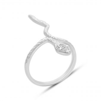 Серебряное кольцо Tiva с фианитами, вес изделия 2,81 гр (2149279) 19 размер