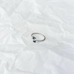 Серебряное кольцо Tiva с натуральным сапфиром 0.38ct, вес изделия 1,79 гр (2150565) 18 размер