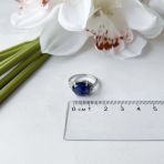 Серебряное кольцо Tiva с натуральным сапфиром 6.387ct, вес изделия 3,82 гр (2150589) 17.5 размер