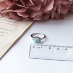 Серебряное кольцо Tiva с натуральным изумрудом 1.45ct, вес изделия 2,71 гр (2150947) 17.5 размер