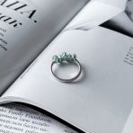 Серебряное кольцо Tiva с натуральным изумрудом 1.95ct, вес изделия 2,22 гр (2151036) 17.5 размер