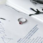 Серебряное кольцо Tiva с натуральным рубином 1.785ct, вес изделия 2,67 гр (2152958) 17 размер