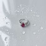 Серебряное кольцо Tiva с натуральным рубином 2.863ct, вес изделия 3,61 гр (2153078) 18 размер