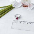Серебряное кольцо Tiva с натуральным рубином 2.863ct, вес изделия 3,61 гр (2153078) 18 размер