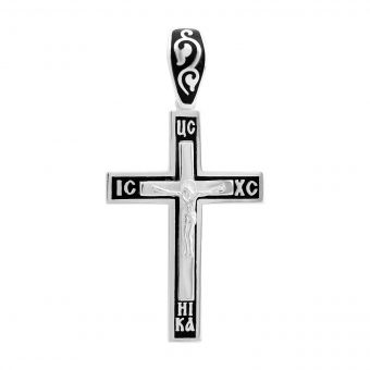 Серебряный крестик Tiva с емаллю (2156550) 