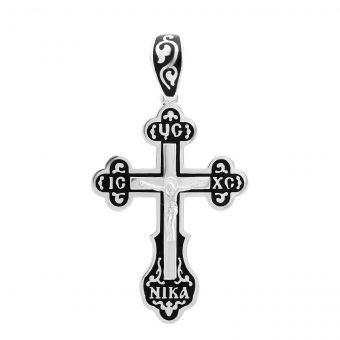 Серебряный крестик Tiva с емаллю (2156598) 