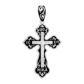 Серебряный крестик Tiva с емаллю (2156673) 