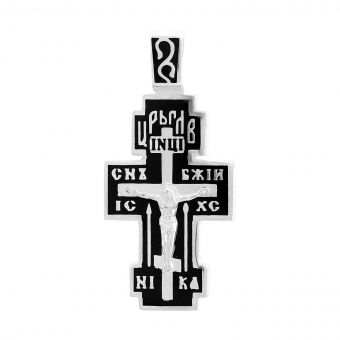 Серебряный крестик Tiva с емаллю (2156710) 