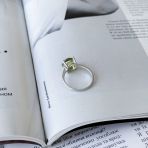 Серебряное кольцо Tiva с хризолітом 3.306ct, вес изделия 2,23 гр (2157380) 17.5 размер