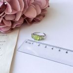 Серебряное кольцо Tiva с хризолітом 3.983ct, вес изделия 3,29 гр (2157519) 18.5 размер