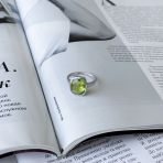 Серебряное кольцо Tiva с хризолітом 6.11ct, вес изделия 4,08 гр (2157557) 17.5 размер