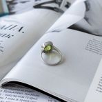 Серебряное кольцо Tiva с хризолітом 6.11ct, вес изделия 4,08 гр (2157557) 17.5 размер