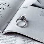 Серебряное кольцо Tiva с натуральным сапфиром 4.453ct, вес изделия 4,2 гр (2157625) 17.5 размер
