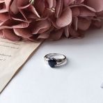 Серебряное кольцо Tiva с натуральным сапфиром 2.238ct, вес изделия 3,44 гр (2157779) 18 размер