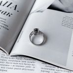 Серебряное кольцо Tiva с натуральным сапфиром 3.203ct, вес изделия 3,53 гр (2157861) 18.5 размер