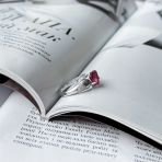 Серебряное кольцо Tiva с натуральным рубином 2.733ct, вес изделия 3,79 гр (2157878) 18 размер
