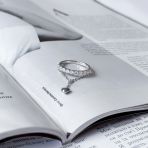 Серебряное кольцо Tiva с фианитами, вес изделия 2,09 гр (2159926) 18 размер