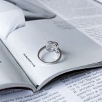 Серебряное кольцо Tiva с фианитами, вес изделия 2,73 гр (2159940) 18 размер