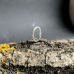 Серебряное кольцо Tiva с фианитами, вес изделия 2,21 гр (2160571) 19 размер