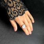 Серебряное кольцо Tiva с фианитами, вес изделия 3,13 гр (60002019) 19 размер