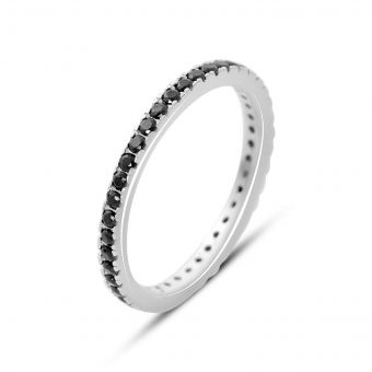 Серебряное кольцо Tiva с фианитами, вес изделия 1,46 гр (2160878) 18.5 размер