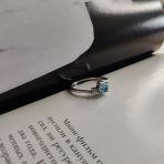 Серебряное кольцо Tiva с натуральным топазом 0.657ct, вес изделия 1,82 гр (2145318) 17 размер