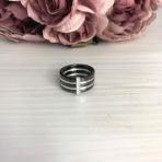 Серебряное кольцо Tiva с керамикой, фианитами, вес изделия 7,99 гр (2070047) 19 размер
