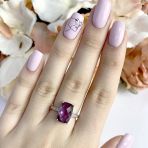 Серебряное кольцо Tiva с александритом 5.318ct, вес изделия 2,98 гр (1131985) 18.5 размер